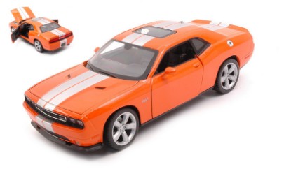 Immagine di DODGE CHALLENGER SRT 2012 ORANGE W/BLACK STRIPES 1:24