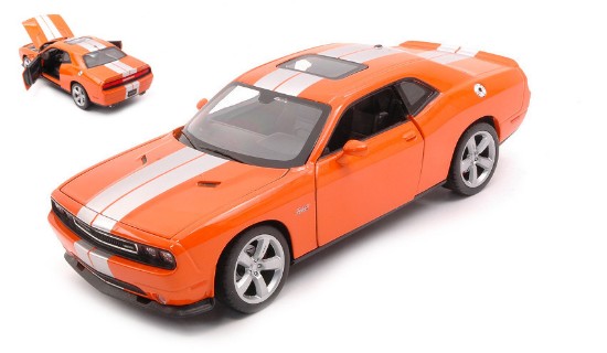 Immagine di DODGE CHALLENGER SRT 2012 ORANGE W/BLACK STRIPES 1:24