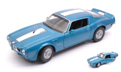 Immagine di PONTIAC FIREBIRD TRANS AM 1972 BLUE W/WHITE STRIPE 1:24-27