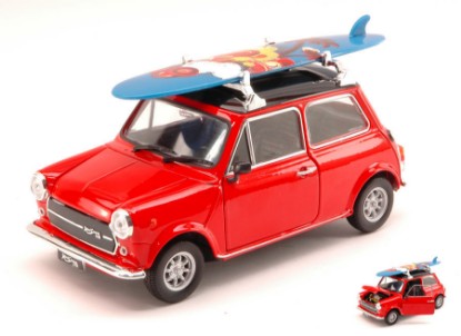 Immagine di MINI COOPER 1300 1974 WITH WINDSURF RED W/BLACK ROOF 1:24
