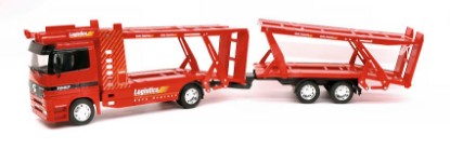 Immagine di MERCEDES ACTROS TRACTOR "CAR CARRIER WITH HANGER" RED 1:32