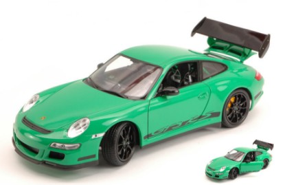 Immagine di PORSCHE 911 GTR 3 RS 2007 GREEN WITH BLACK STRIPES 1:18