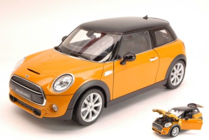 Immagine di NEW MINI HATCH 2015 ORANGE W/BLACK ROOF 1:18