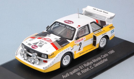 Immagine di AUDI QUATTRO S1 N.2 4th MONTE CARLO 1986 W.ROHRL-C.GEISTDORFER N.V.1:43