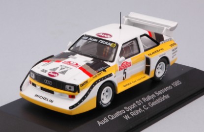 Immagine di AUDI QUATTRO S1 N.5 WINNER RALLY SANREMO 1985 W.ROHRL-C.GEISTDORFER 1:43