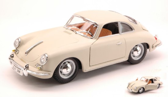 Immagine di PORSCHE 356 B COUPE' 1961 WHITE-CREAM 1:24