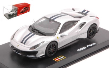 Immagine di FERRARI 488 PISTA 2018 LIGHT SILVER SIGNATURE SERIES 1:43