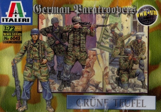 ITALERI 1:72 WWII GERMAN PARATROOPERS KIT ACTION FIGURE MILITARI MODELLISMO