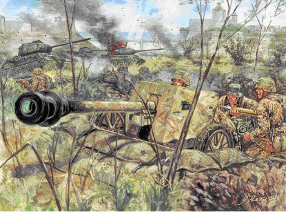 Immagine di GERMAN PAK 40 GUN W/SERVANT KIT 1:72