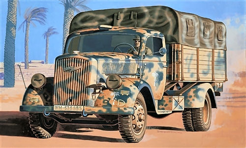 KIT MODELLINO CAMION MILITARE ITALERI OPEL BLITZ MODELLISMO SCALA 1:72