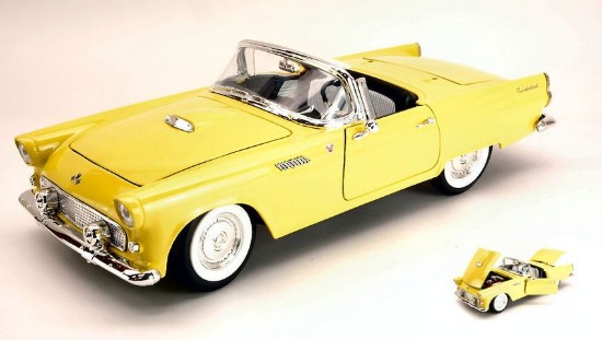 Immagine di FORD THUNDERBIRD CONVERTIBLE HARD TOP 1955 YELLOW 1:18