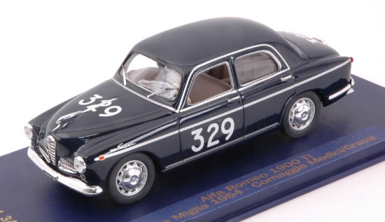 Immagine di ALFA ROMEO 1900 TI N.329 MILLE MIGLIA 1954 CORNAGGIA MEDICI-GRASSI 1:43