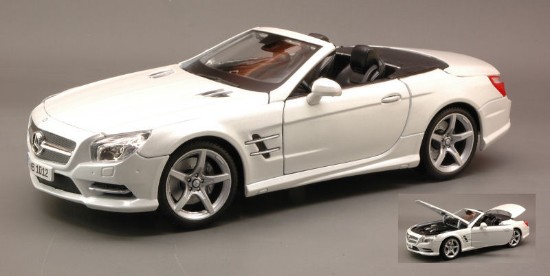 Immagine di MERCEDES SL500 CONVERTIBLE 2012 METALLIC WHITE 1:18