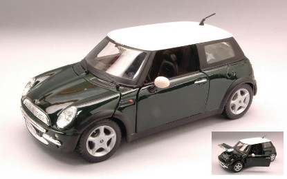 Immagine di NEW MINI COOPER 2002 GREEN W/WHITE ROOF 1:24