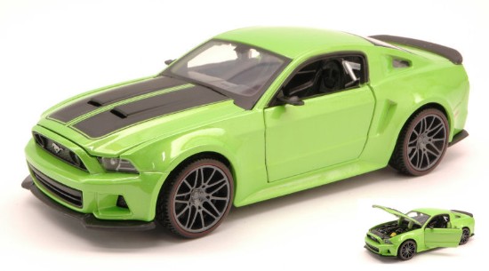 Immagine di FORD MUSTANG STREET RACER 2014 GREEN/BLACK 1:24