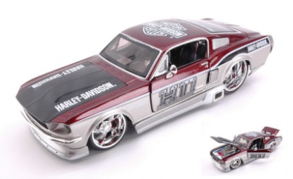 Immagine di FORD MUSTANG GT 1967 HARLEY DAVIDSON METALLIC SILVER/COPPER 1:24