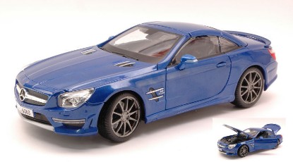 Immagine di MERCEDES SL 65 AMG 45th ANNIVERSARY 2013 HARD TOP METALLIC BLUE 1:18