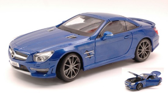 Immagine di MERCEDES SL 65 AMG 45th ANNIVERSARY 2013 HARD TOP METALLIC BLUE 1:18