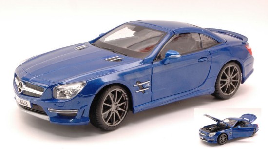 Immagine di MERCEDES SL 65 AMG 45th ANNIVERSARY 2013 HARD TOP METALLIC BLUE 1:18