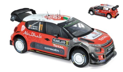Immagine di CITROEN C3 WRC N.11 2nd SWEDEN 2018 C.BREEN-S.MARTIN 1:18