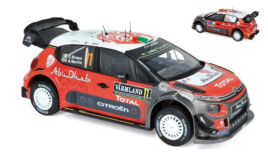 Immagine di CITROEN C3 WRC N.11 2nd SWEDEN 2018 C.BREEN-S.MARTIN 1:18