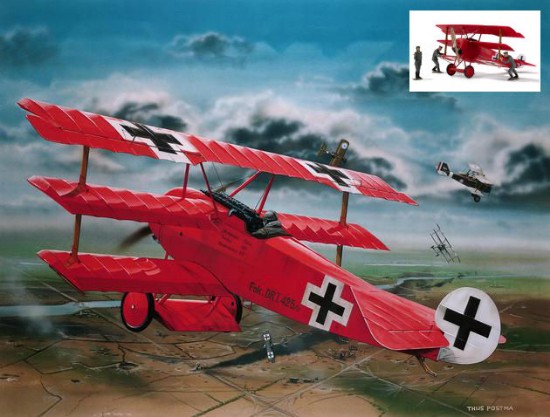 Immagine di FOKKER DR.I BARONE ROSSO VON RICHTOFEN KIT 1:28