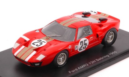 Immagine di FORD GT40 N.25 12 H SEBRING 1966 J.WHITMORE-F.GARDNER 1:43
