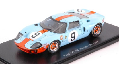 Immagine di FORD GT 40 N.9 WINNER LM 1968 RODRIGUEZ-BIANCHI 1:43 REPR.