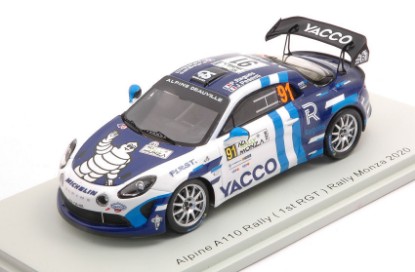 Immagine di ALPINE A110 N.91 1st RGT RALLY MONZA 2020 P.RAGUES-J.PESENTI 1:43