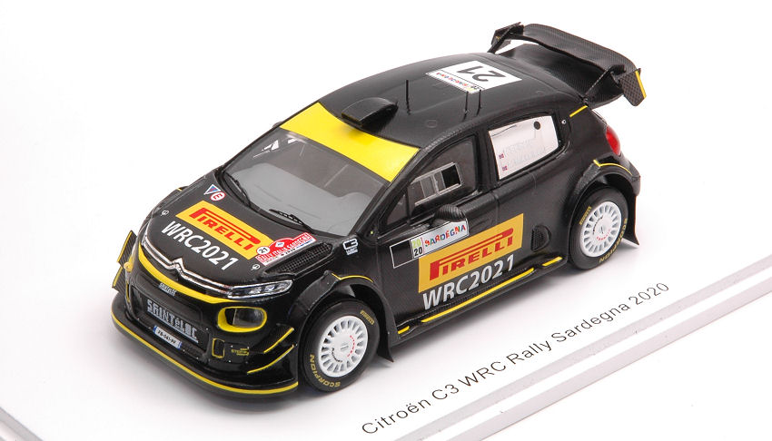 MODELLINO AUTO STATICO SPARK CITROEN C3 RALLY SARDEGNA TEST 2020 SOLBERG 1/43 - Foto 1 di 5