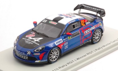 Immagine di ALPINE A110 N.43 RALLY MONTE CARLO 2021 WINN.R-GT E.GUIGOU-A.CORIA 1:43