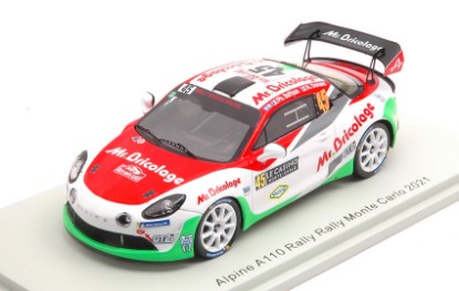 Immagine di ALPINE A110 N.45 RALLY MONTE CARLO 2021 P.BAFFOUN-A.DUNAND 1:43