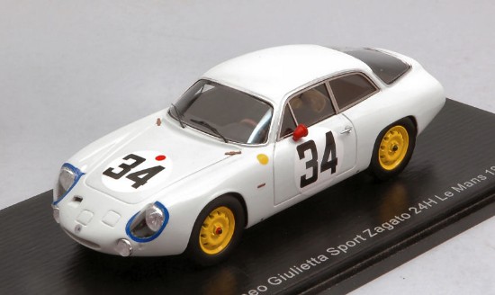 Immagine di ALFA ROMEO GIULIETTA SPORT ZAGATO N.34 LM 1963 G.SALA-R.ROSSI 1:43