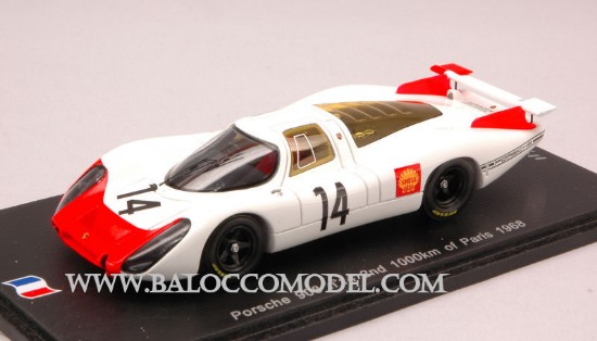 Immagine di PORSCHE 908 N.14 2nd 1000 KM OF PARIS 1968 ELFORD-LINS 1:43