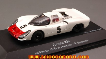 Immagine di PORSCHE 908 N.5 SPA 1968 HERMANN-STOMMELEN 1:43