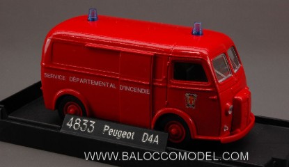 Immagine di PEUGEOT D 4 TOLEE 1964 POMPIERS 1:43
