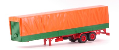 Immagine di TRAILER W/CANVAS COVER ORANGE/GREEN 1:43