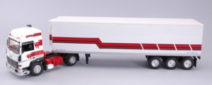 Immagine di RENAULT R370 TURBOLEADER 1986 W/TRAILER WHITE 1:43