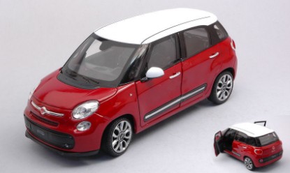 Immagine di FIAT 500L 2013 RED WITH ROOF WHITE 1:24