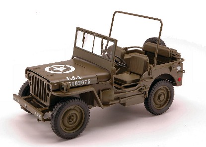 Immagine di JEEP WILLYS 1/4 TON US ARMY TRUCK OPEN MATT OLIVE 1:18