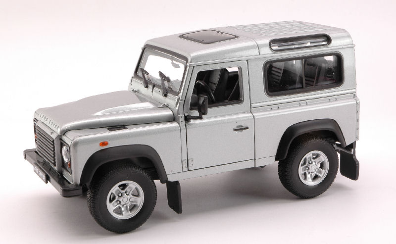 Land Rover Defender 90 1984 Argento – Modellino Welly Scala 1:24 – Die Cast Nuovo