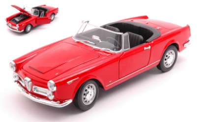 Immagine di ALFA ROMEO 2600 SPIDER CABRIO OPEN 1960 RED 1:24