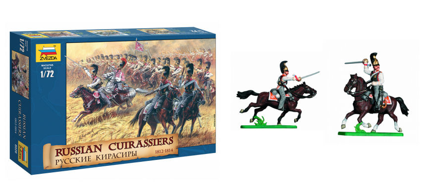 ZVEZDA 1/72 RUSSIAN CUIRASSIERS 1812 KIT 1:72 KIT ACTION FIGURE MILITARE