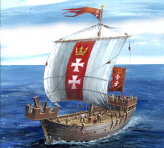Immagine di MEDIEVAL SHIP HANSA COG KIT 1:72