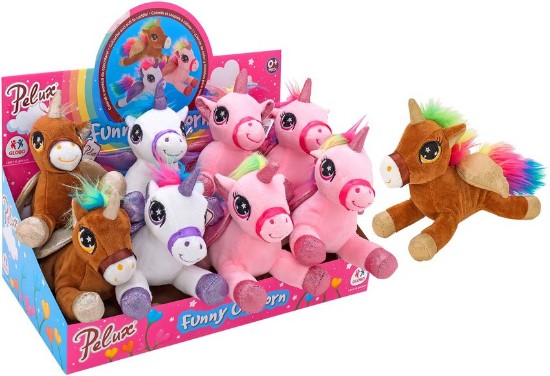 Immagine di UNICORNO PELOUCHE cm 18 ASS.3 COL.