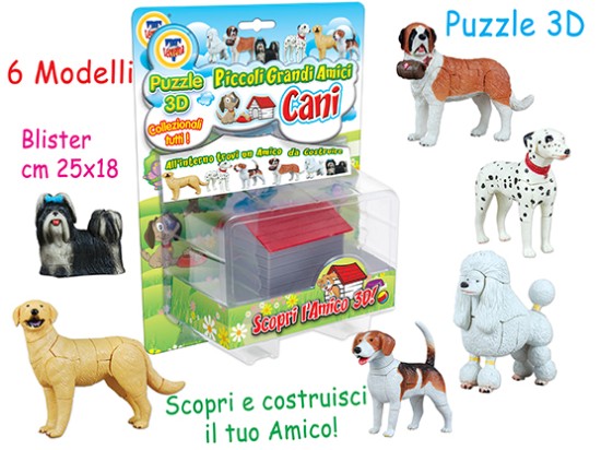 Immagine di CANI PUZZLE 3D C/CUCCIA ASS.6 MOD.