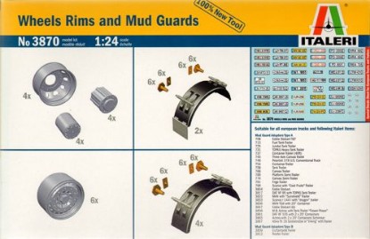 Immagine di WHEELS RIMS AND MUD GUARDS KIT 1:24