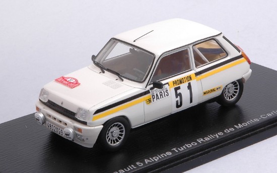 Immagine di RENAULT 5 ALPINE N.51 RALLY MONTE CARLO 1984 F.CHAUCHE-C.TEYSSIER 1:43