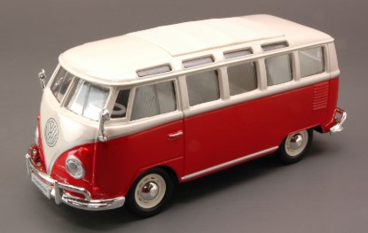 Immagine di VW T2 VAN SAMBA 1962 RED W/WHITE ROOF 1:25