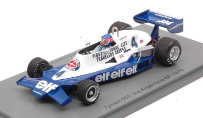 Immagine di TYRRELL 008 PATRICK DEPAILLER 1978 N.4 3rd ARGENTINA GP 1:43